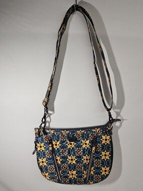 Lug Swivel Tiles Teal Crossbody